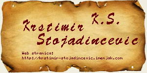 Krstimir Stojadinčević vizit kartica